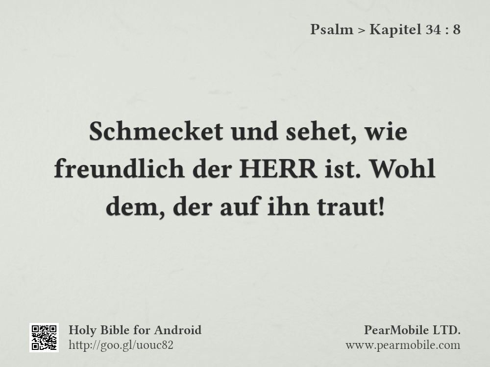 Psalm, Kapitel 34:8
